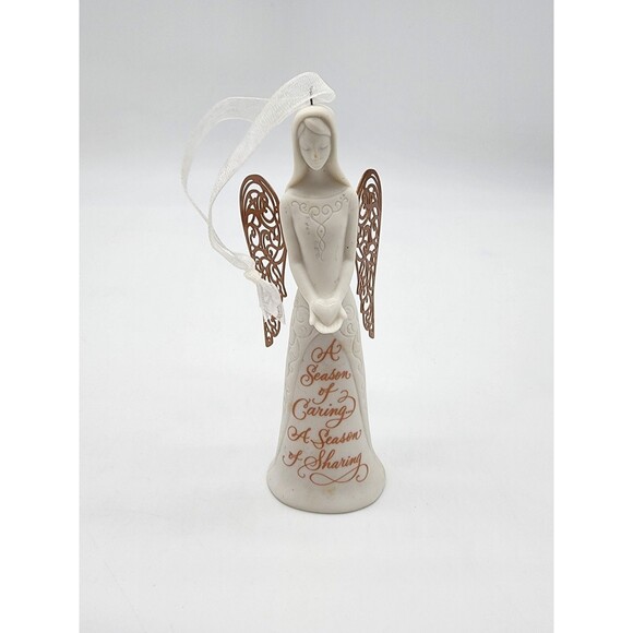 HALLMARK 2013 PORCELAIN & METAL ORNAMENT~CARING ANGEL - Picture 2 of 6